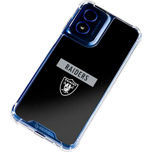 NFL Las Vegas Raiders Black Performance Series Moto G 5G (2024) Clear Case