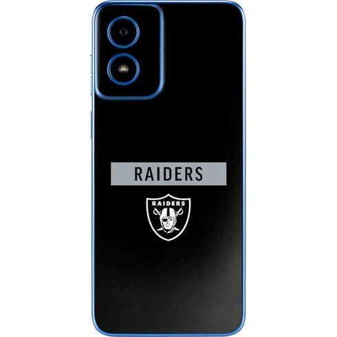 NFL Las Vegas Raiders Black Performance Series Moto G Play 4G (2024) Skin