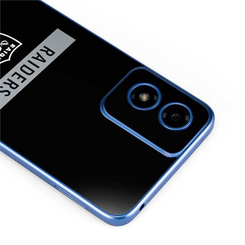 NFL Las Vegas Raiders Black Performance Series Moto G Play 4G (2024) Skin