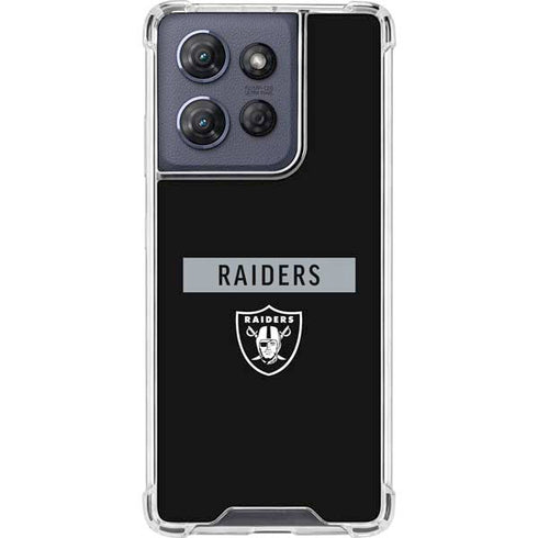 NFL Las Vegas Raiders Black Performance Series Moto G Play 5G (2025) Clear Case