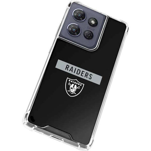NFL Las Vegas Raiders Black Performance Series Moto G Play 5G (2025) Clear Case