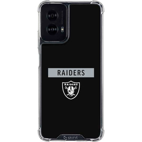 NFL Las Vegas Raiders Black Performance Series Moto G Power 5G (2024) Clear Case