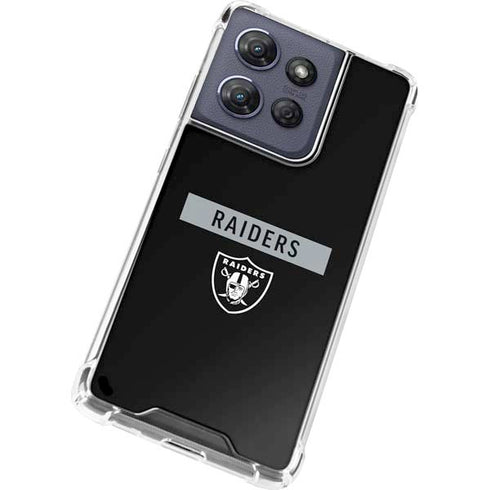 NFL Las Vegas Raiders Black Performance Series Moto G Power 5G (2025) Clear Case