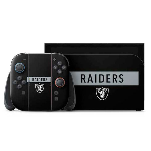 NFL Las Vegas Raiders Black Performance Series Nintendo Switch 2 (2025) with Joy-Con Skin