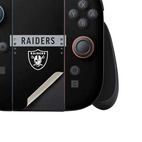 NFL Las Vegas Raiders Black Performance Series Nintendo Switch 2 (2025) Joy-Con Controller Skin