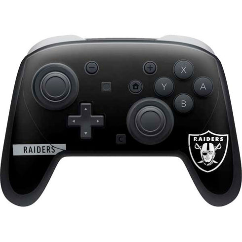 NFL Las Vegas Raiders Black Performance Series Nintendo Switch 2 (2025) Pro Controller Skin