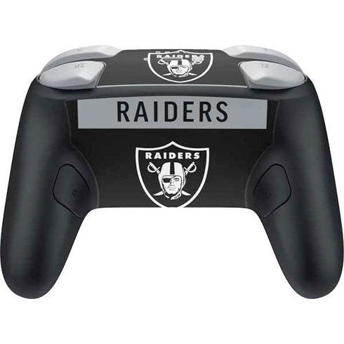 NFL Las Vegas Raiders Black Performance Series Nintendo Switch 2 (2025) Pro Controller Skin