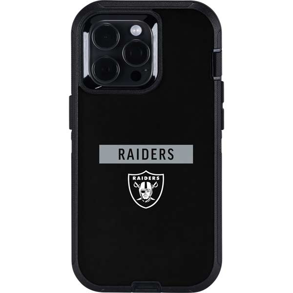 NFL Las Vegas Raiders Black Performance Series Otterbox Defender iPhone Skin