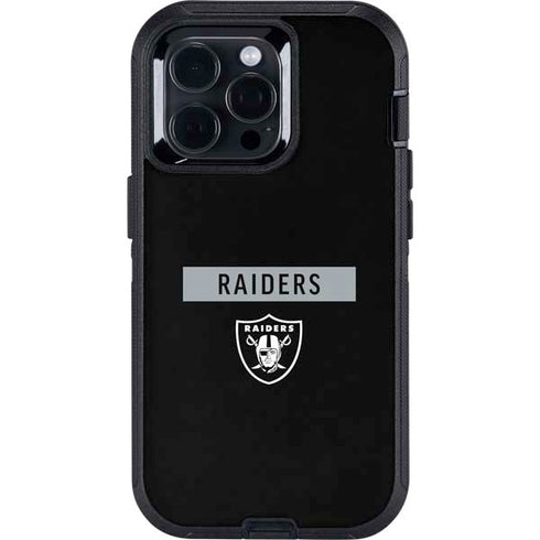 NFL Las Vegas Raiders Black Performance Series Otterbox Defender iPhone Skin