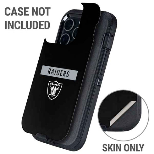 NFL Las Vegas Raiders Black Performance Series Otterbox Defender iPhone Skin