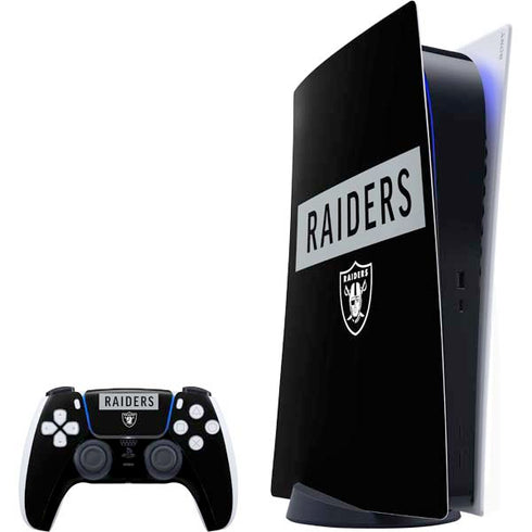 NFL Las Vegas Raiders Black Performance Series PlayStation PS5 Skins