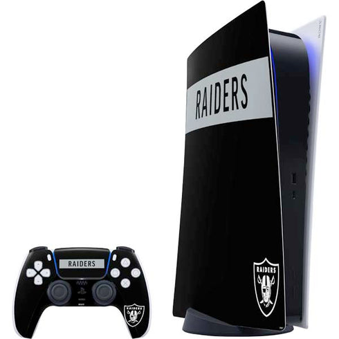 NFL Las Vegas Raiders Black Performance Series PlayStation PS5 Skins