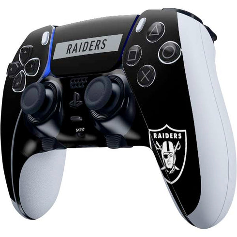 NFL Las Vegas Raiders Black Performance Series PS5 DualSense Edge Pro Controller Skin