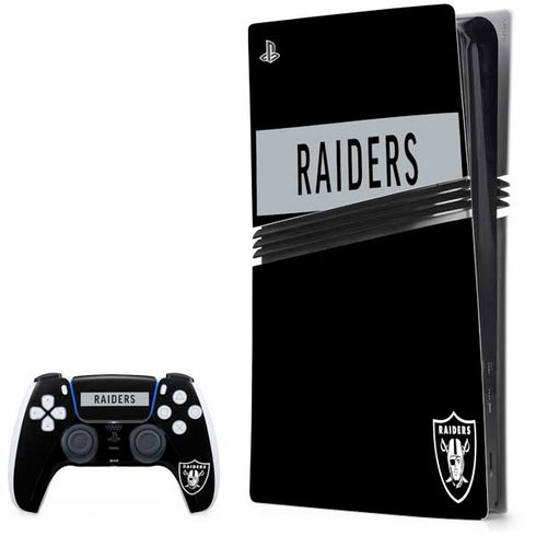 NFL Las Vegas Raiders Black Performance Series PS5 Pro Bundle Skin