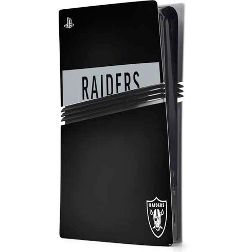 NFL Las Vegas Raiders Black Performance Series PS5 Pro Console Skin