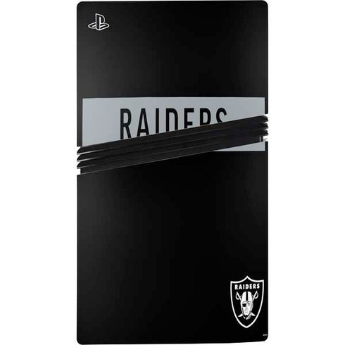 NFL Las Vegas Raiders Black Performance Series PS5 Pro Console Skin
