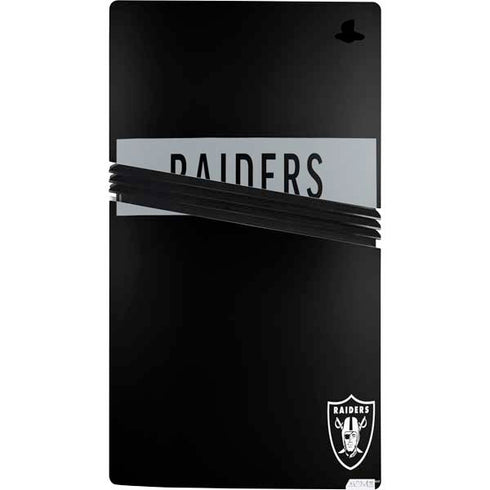 NFL Las Vegas Raiders Black Performance Series PS5 Pro Console Skin