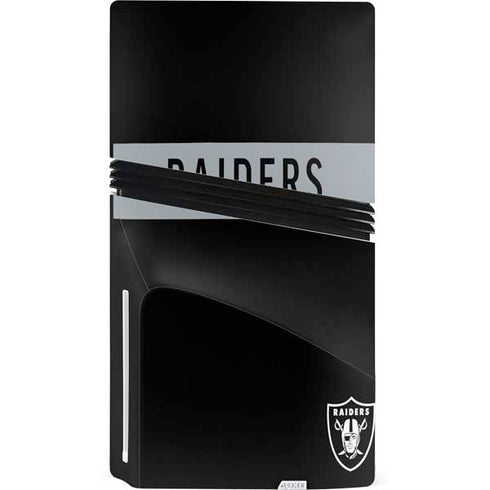 NFL Las Vegas Raiders Black Performance Series PS5 Pro Disk Bundle Skin