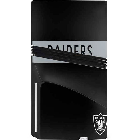 NFL Las Vegas Raiders Black Performance Series PS5 Pro Disk Console Skin