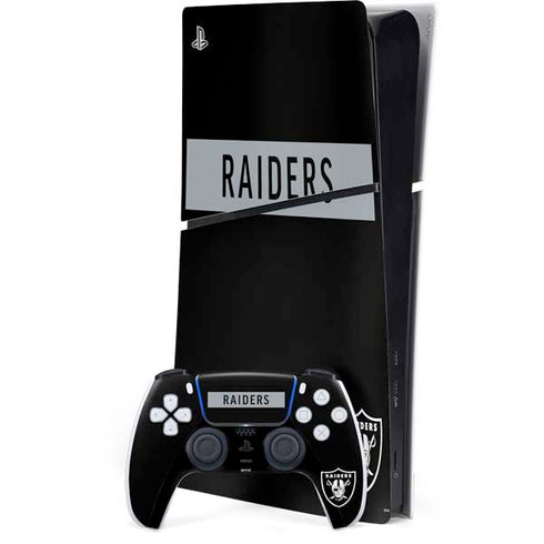 NFL Las Vegas Raiders Black Performance Series PlayStation PS5 Skins