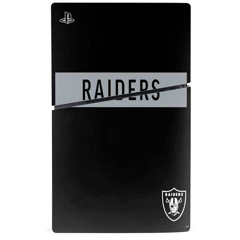NFL Las Vegas Raiders Black Performance Series PS5 Slim Digital Edition Console Skin