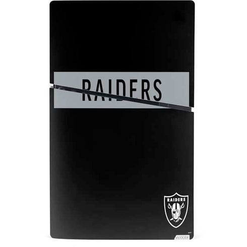 NFL Las Vegas Raiders Black Performance Series PS5 Slim Digital Edition Console Skin
