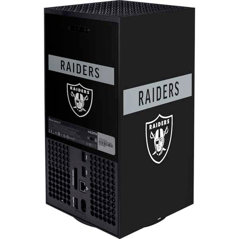 NFL Las Vegas Raiders Black Performance Series Xbox Series X Bundle Skin