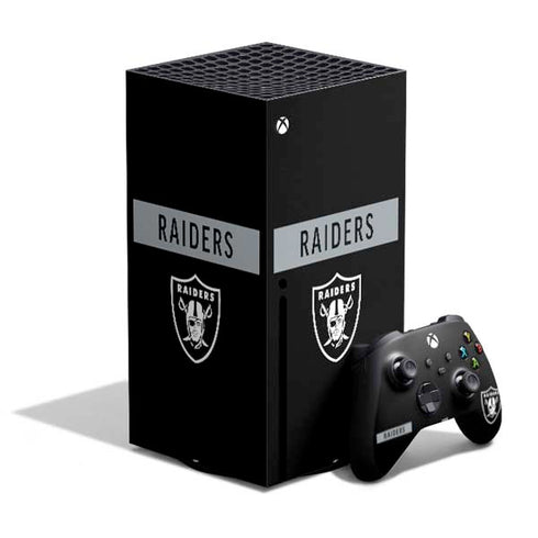 NFL Las Vegas Raiders Black Performance Series XBox Series X Digital Edition Bundle Skin