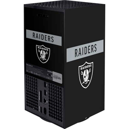 NFL Las Vegas Raiders Black Performance Series XBox Series X Digital Edition Bundle Skin