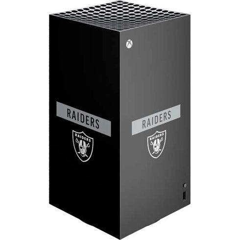 NFL Las Vegas Raiders Black Performance Series XBox Series X Digital Edition Console Skin