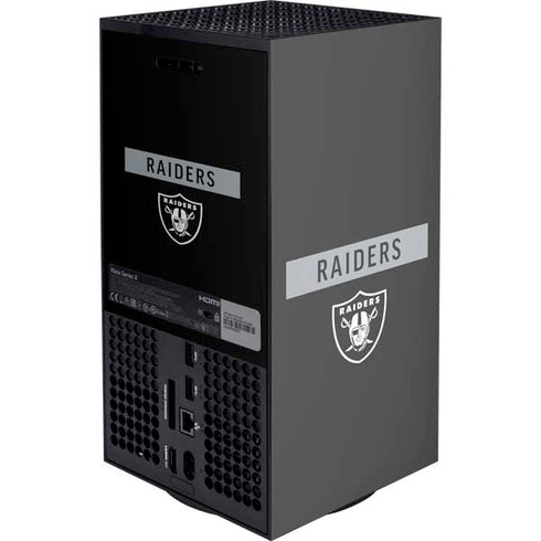 NFL Las Vegas Raiders Black Performance Series XBox Series X Digital Edition Console Skin