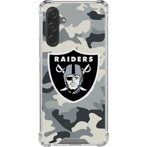 NFL Las Vegas Raiders Camo Galaxy A17 Clear Case