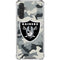 NFL Las Vegas Raiders Camo Galaxy A17 Clear Case