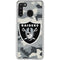 NFL Las Vegas Raiders Camo Galaxy A21 Clear Case