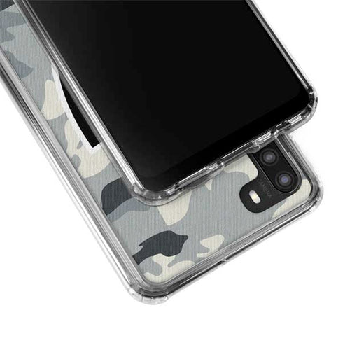 NFL Las Vegas Raiders Camo Galaxy A21 Clear Case