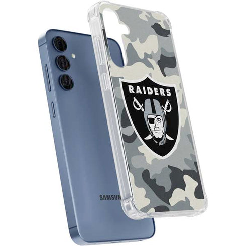 NFL Las Vegas Raiders Camo Galaxy A35 5G Clear Case