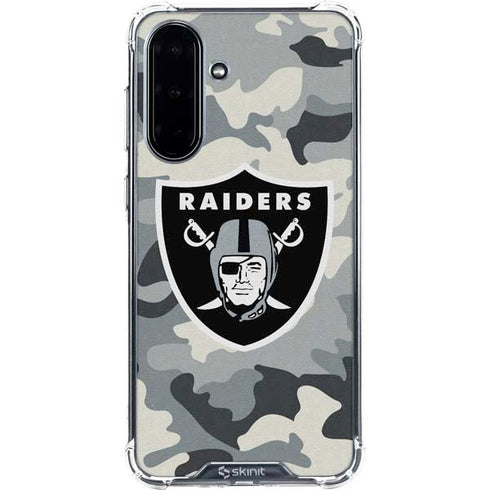 NFL Las Vegas Raiders Camo Galaxy A36 5G Clear Case