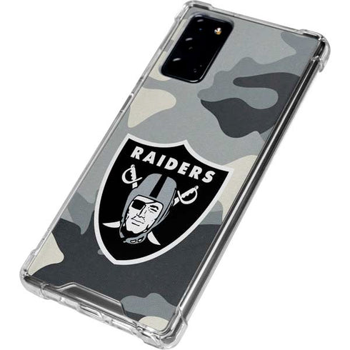NFL Las Vegas Raiders Camo Galaxy Note20 5G Clear Case