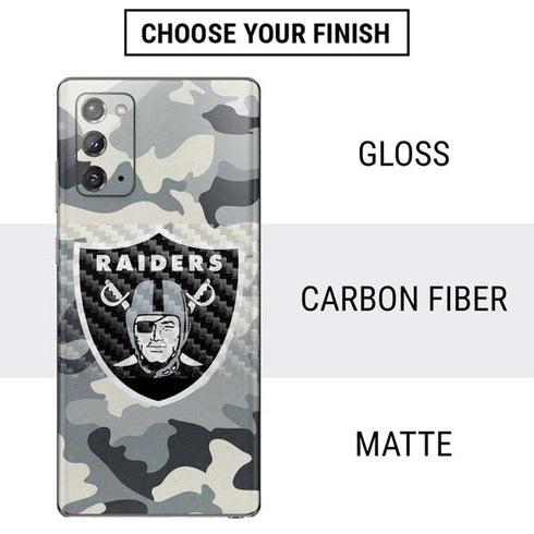 NFL Las Vegas Raiders Camo Galaxy Note20 5G Skin