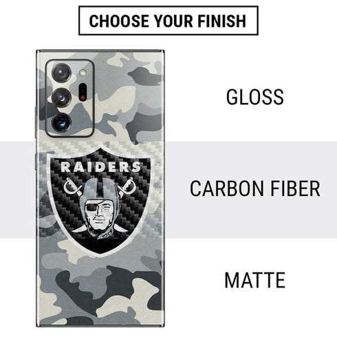 NFL Las Vegas Raiders Camo Galaxy Note20 Ultra 5G Skin