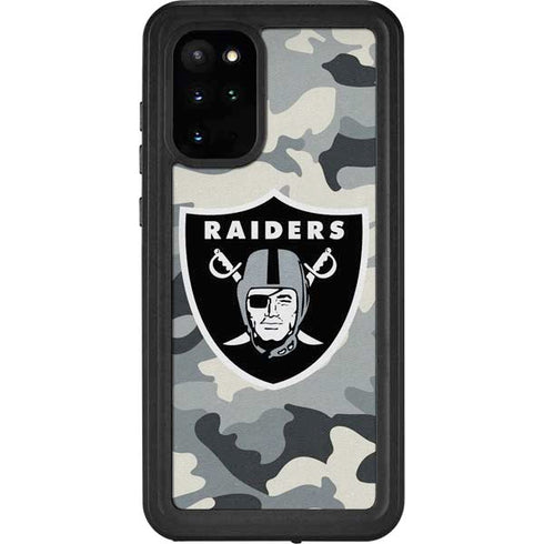 NFL Las Vegas Raiders Camo Galaxy S20 Plus Waterproof Case