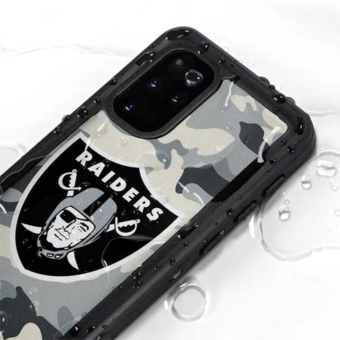 NFL Las Vegas Raiders Camo Galaxy S20 Plus Waterproof Case