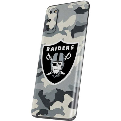 NFL Las Vegas Raiders Camo Galaxy S20 Skin