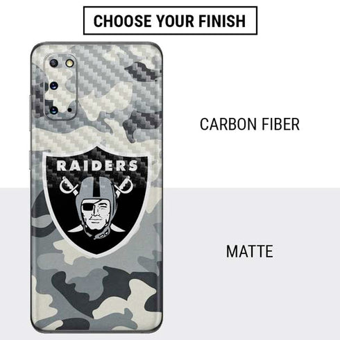 NFL Las Vegas Raiders Camo Galaxy S20 Skin