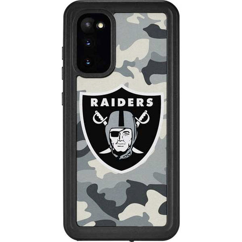 NFL Las Vegas Raiders Camo Galaxy S20 Waterproof Case