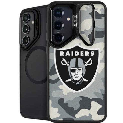NFL Las Vegas Raiders Camo Galaxy S24 FE Kickstand Case