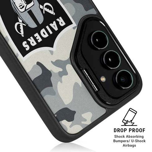 NFL Las Vegas Raiders Camo Galaxy S25 Kickstand Case