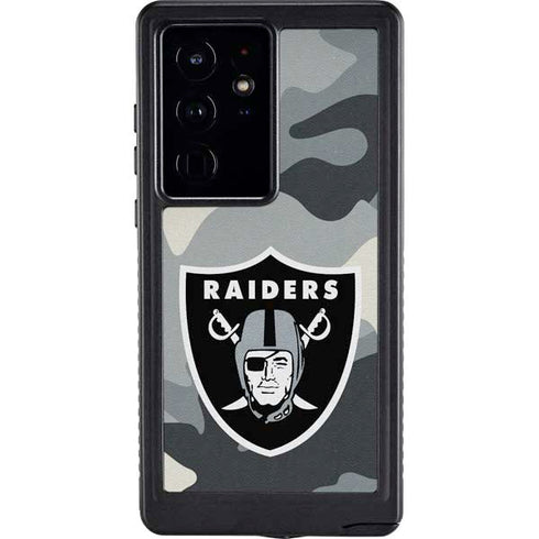 NFL Las Vegas Raiders Camo Galaxy S24 Ultra Waterproof Case
