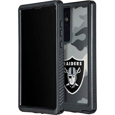NFL Las Vegas Raiders Camo Galaxy S24 Ultra Waterproof Case