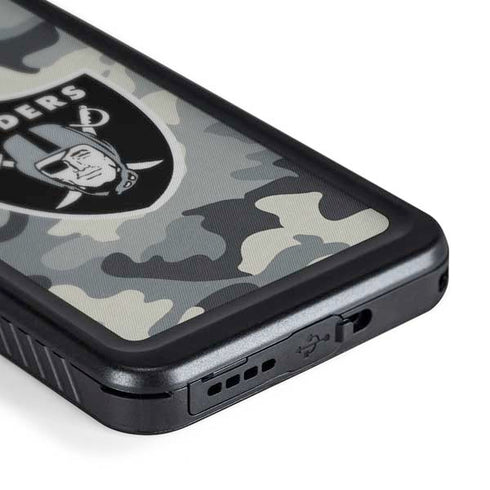 NFL Las Vegas Raiders Camo Galaxy S24 Waterproof Case
